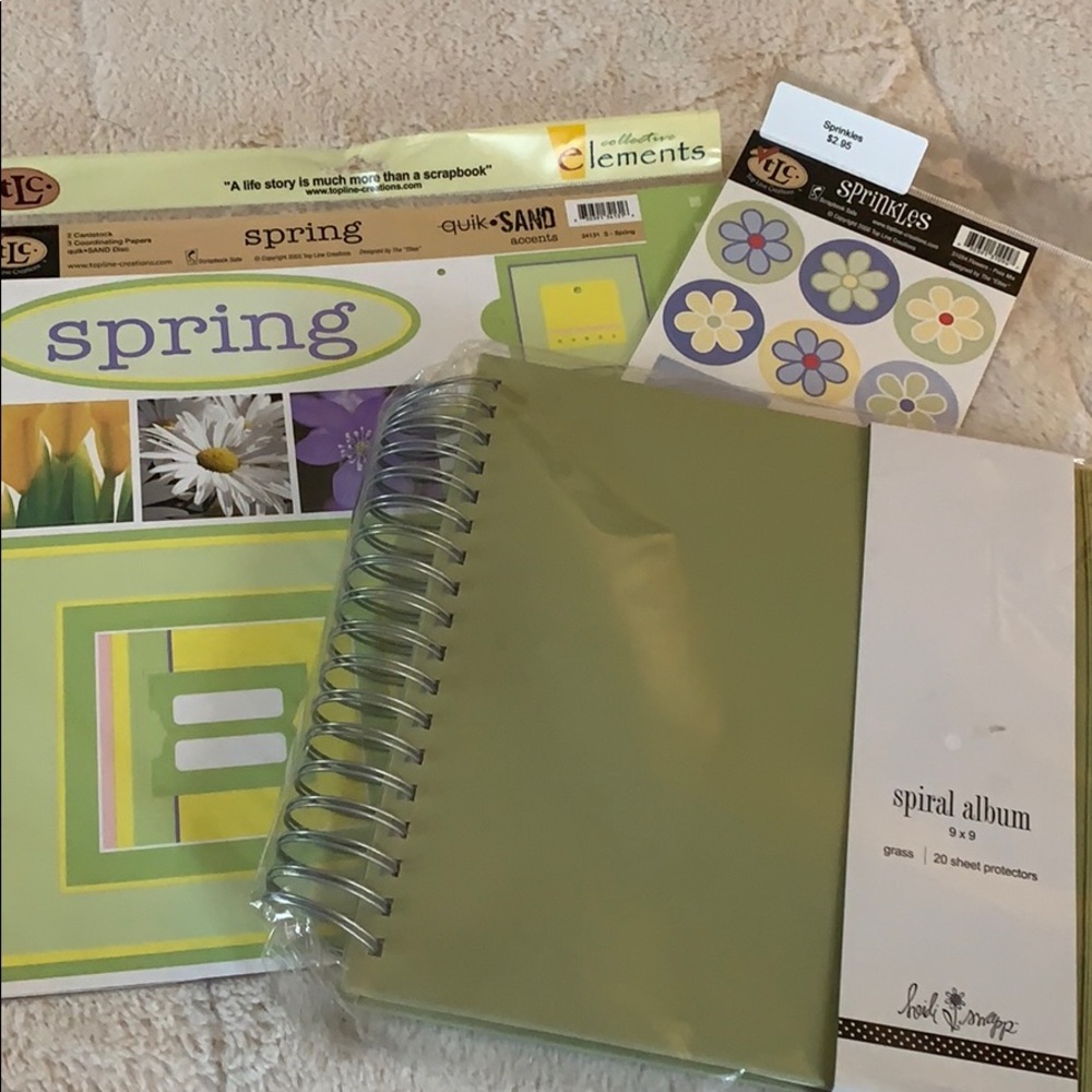 New scrapbooking lot 3 pc album & paper accents Heidi Swapp
